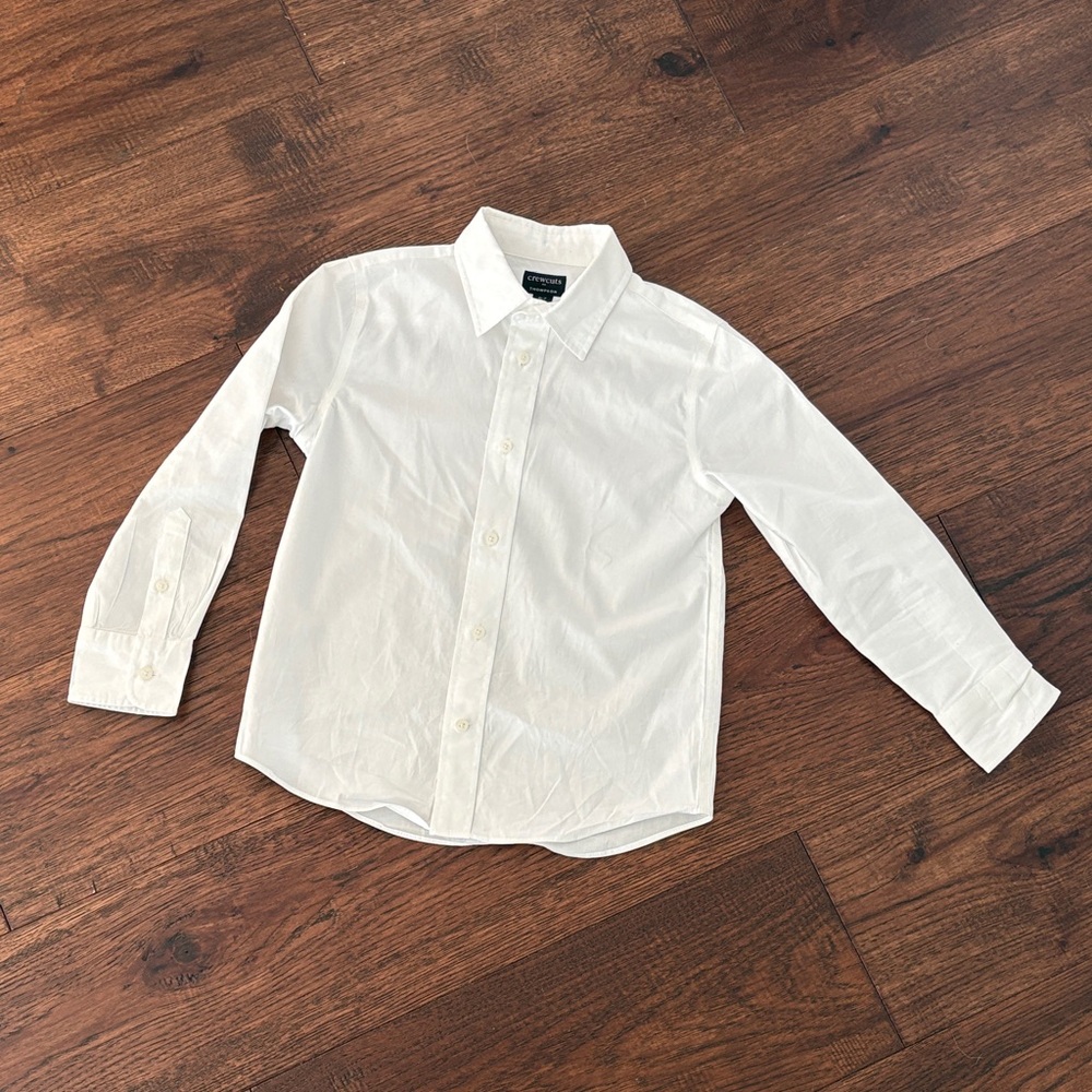J.Crew Crewcuts Classic White Button-Down Shirt - Boys Size 6-7